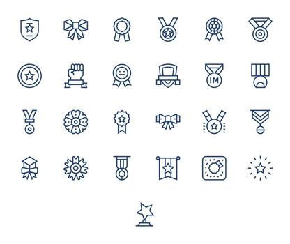 25 Regular Line Icons for Distinction in crisp Retina Ready Pixel Aligned resolution vector