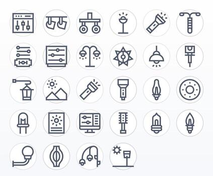 28 Bold Line PIXEL Perfect Icons tailored for Brightness High Resolution interface vector
