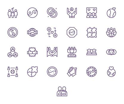 25 regular línea monitor Perfecto íconos hecho a mano para unidad 256x256 aplicaciones vector