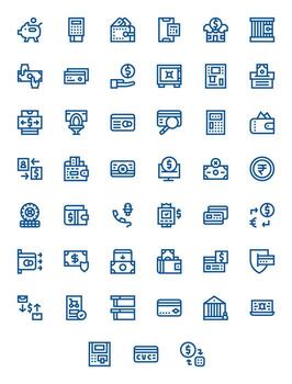 bancario gráficos presentando 45 negrita línea monitor Perfecto alto resolución diseños vector