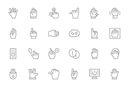 24 Icons for Activate featuring Retina Ready Editable Thin Line Graphics vector