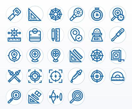 preciso icono biblioteca con 28 negrita línea alto resolución editable diseños vector