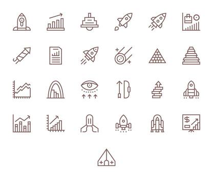 Ascending Icon Repository containing 25 Regular Line 256x256 Pixel Optimized graphics vector