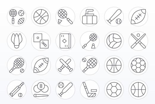 Game Icon Ultimate Package with 24 High Resolution Thin Line Editable Icons vector