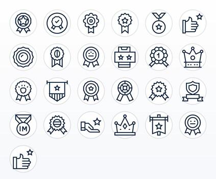 Top Quality Essential Set including 25 Pixel Aligned Regular Line 128x128 Icons vector