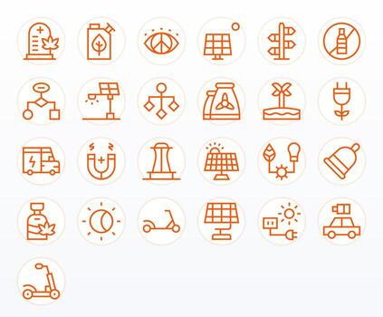 25 Regular Line Grid Fitted Icons crafted for Alternative 64x64 applications vector