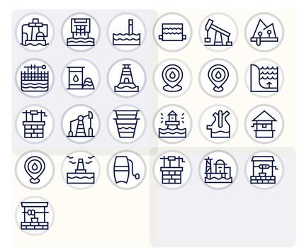 bien icono caja de herramientas presentando 25 píxel alineado 256x256 regular línea elementos vector