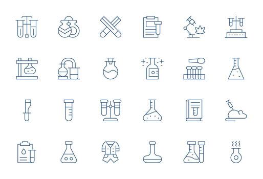 Experimentation Exclusive Set featuring 24 Thin Line Pixel Aligned 128x128 Icons vector