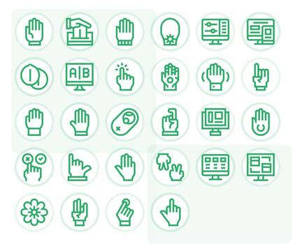 28 negrita línea íconos desde ui en 128x128 monitor Perfecto calidad vector