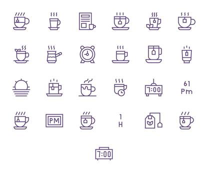 Afternoon Graphics featuring 25 Regular Line Display Perfect High Resolution Designs vector