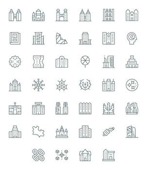 complejo exhaustivo haz con 40 píxel optimizado Delgado línea 256x256 íconos vector