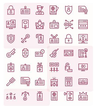 autorización icono arsenal con 42 256x256 regular línea píxel alineado diseños vector