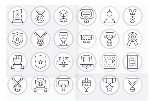 24 Thin Line PIXEL Perfect Icons crafted for Merit High Resolution applications vector