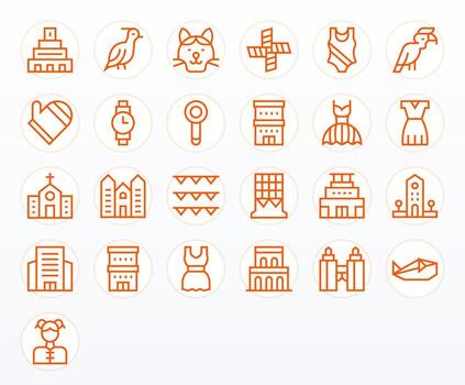 25 Editable Regular Line Icons from Lineart Collection vector