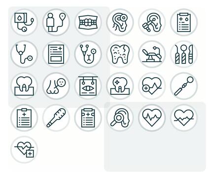 25 Regular Line Display Perfect Icons for Checkup Graphics vector