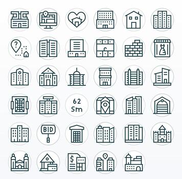 35 monitor Perfecto regular línea íconos desde propiedad colección vector