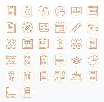 encuesta icono repositorio conteniendo 32 Delgado línea retina Listo píxel optimizado gráficos vector