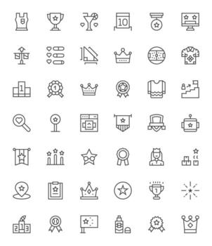 Top Modern Collection with 42 Regular Line 128x128 Pixel Aligned Icons vector