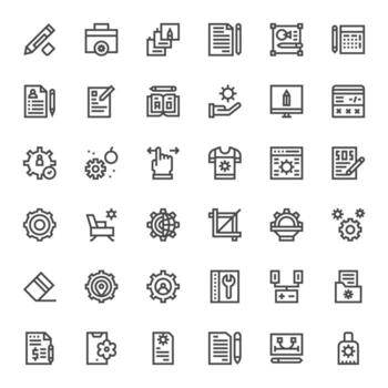 Modify 128x128 Icon Pack with 36 Bold Line Display Perfect Elements vector