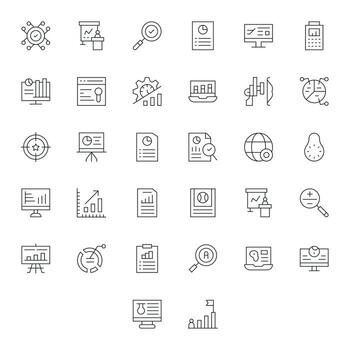 resultados icono repositorio conteniendo 32 Delgado línea 128x128 editable gráficos vector
