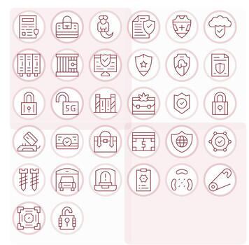 Secure Graphics featuring 32 Thin Line Grid Fitted High Resolution Designs vector