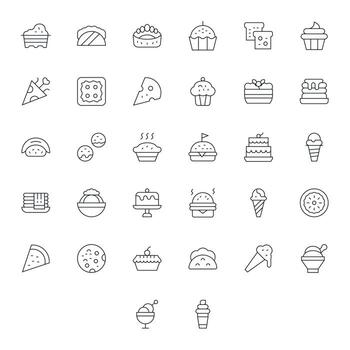 Adición profesional conjunto con 32 Delgado línea cuadrícula equipado alto resolución íconos vector