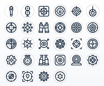 28 Display Perfect 64x64 Icons for Scope in elegant Bold Line design vector