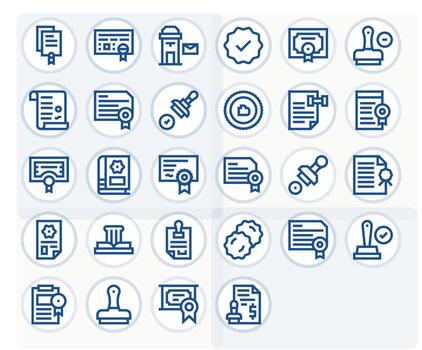 28 negrita línea editable íconos a la medida para sello 256x256 interfaz vector