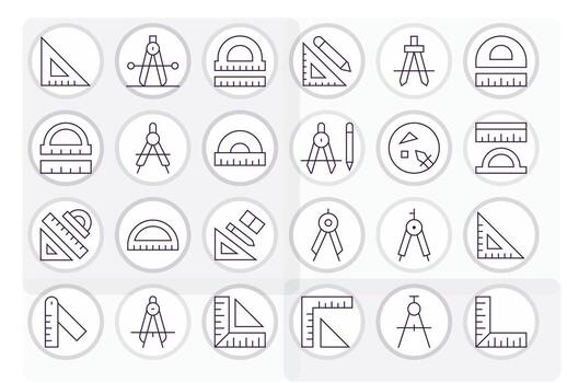 transportador icono repositorio conteniendo 24 Delgado línea 64 x 64 píxel Perfecto gráficos vector