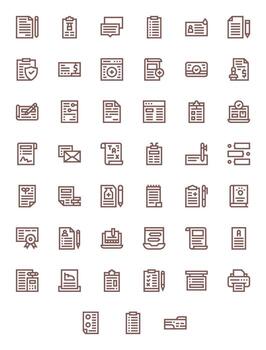 45 retina Listo negrita línea íconos optimizado para formar píxel optimizado monitor vector