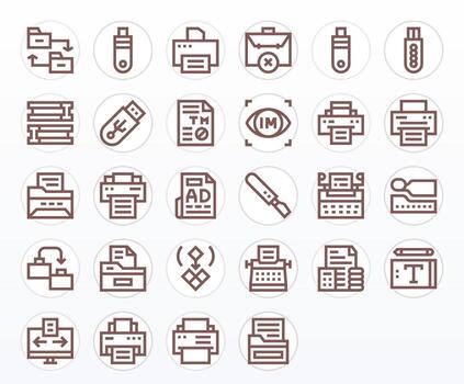 28 íconos para Copiar optimizado en monitor Perfecto retina Listo negrita línea resolución vector