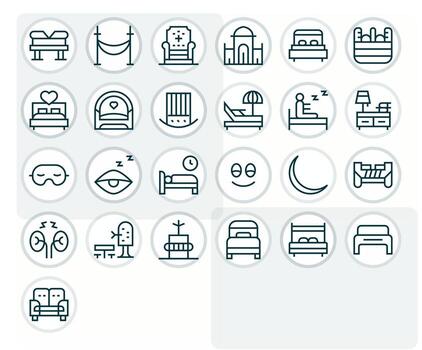 25 Regular Line Detail Enhanced Icons crafted for Rest High Resolution applications vector
