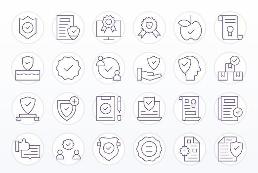 Compliant Essential Set including 24 Pixel Optimized Thin Line 256x256 Icons vector