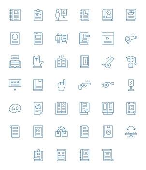 instrucción completar paquete con 40 retina Listo Delgado línea cuadrícula equipado íconos vector
