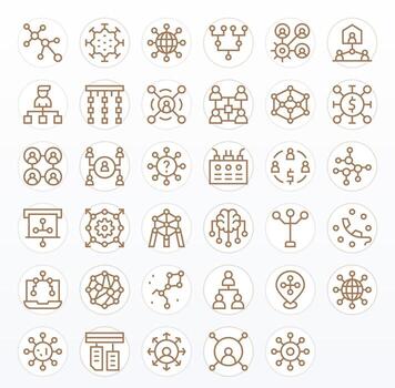 conexiones icono repositorio conteniendo 35 regular línea 256x256 cuadrícula equipado gráficos vector