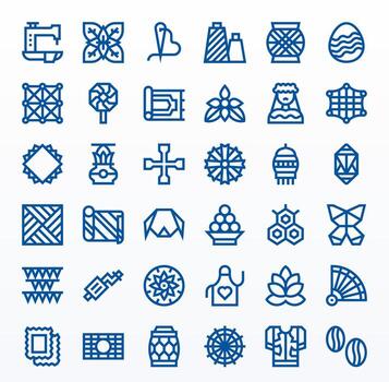 modelo escalable conjunto presentando 36 monitor Perfecto negrita línea 256x256 íconos vector