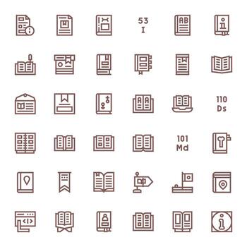 Bold Line Display Perfect Icons from Reference Set with 36 128x128 Icons vector