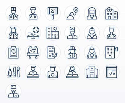 Exam Icon Repository containing 25 Regular Line Retina Ready Grid Fitted graphics vector
