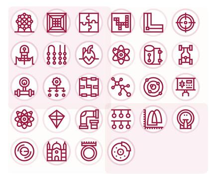 Diagram Comprehensive Bundle with 28 Pixel Optimized Bold Line 256x256 Icons vector