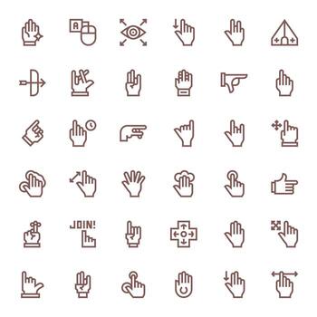 36 Icons for Cursor optimized in Display Perfect Retina Ready Bold Line resolution vector
