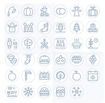 estacional gráficos presentando 35 regular línea píxel optimizado alto resolución diseños vector