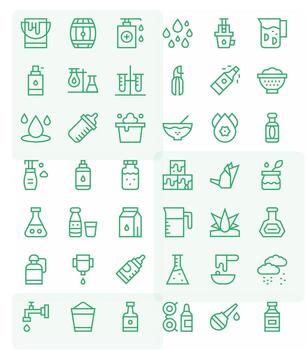 42 256x256 Regular Line Icons optimized for Liquid Display Perfect display vector