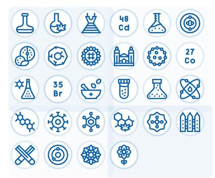 Compound Icon Repository containing 28 Bold Line 128x128 Display Perfect graphics vector