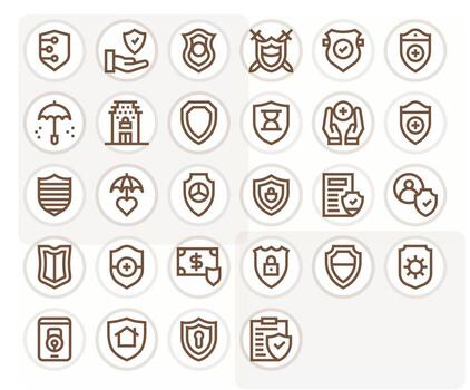 salvaguardia exhaustivo haz con 28 píxel optimizado negrita línea 64 x 64 íconos vector