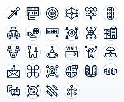 enlace icono repositorio conteniendo 28 negrita línea alto resolución monitor Perfecto gráficos vector