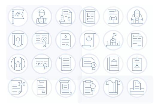 24 Thin Line Pixel Optimized Icons for Official Graphics vector