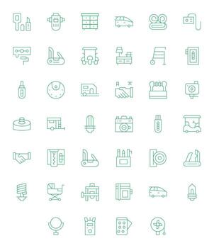 Compact Design Icons featuring 40 Editable Thin Line Style vector