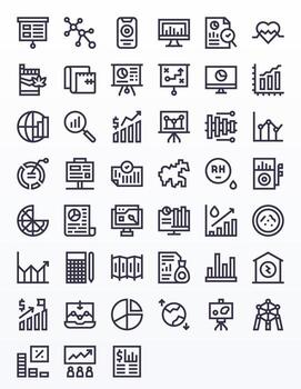 Bold Line Detail Enhanced Icons from Graph Set with 45 High Resolution Icons vector