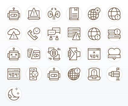 Offline Premium Bundle with 25 256x256 Display Perfect Regular Line Icons vector