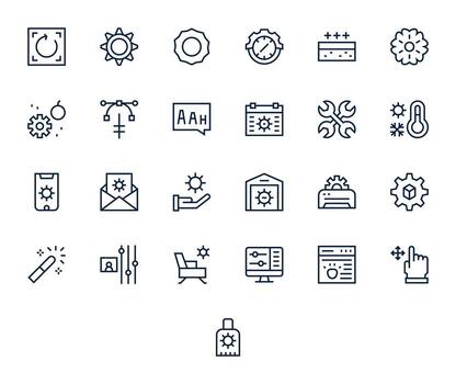 25 Regular Line PIXEL Perfect Icons for Adjust Graphics vector